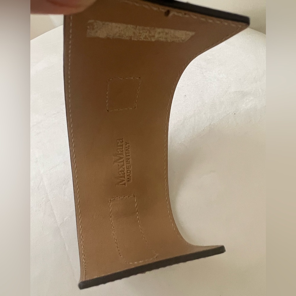 Max Mara Python Embossed Leather Cuff Bracelet - image 7